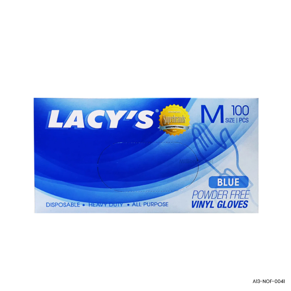 Vinyl Disposable Gloves (Blue) (M)