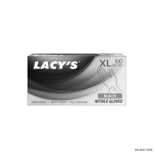 Black Disposable Nitrile Gloves (XL)
